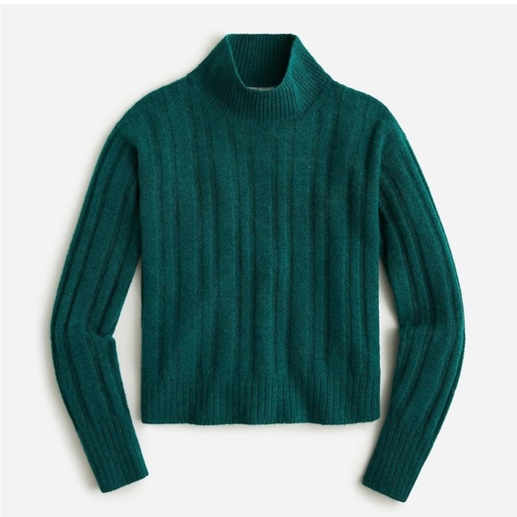 J. Crew ribbed mock neck sweater in supersoft yarn black women’s size XS. - Picture 3 of 10